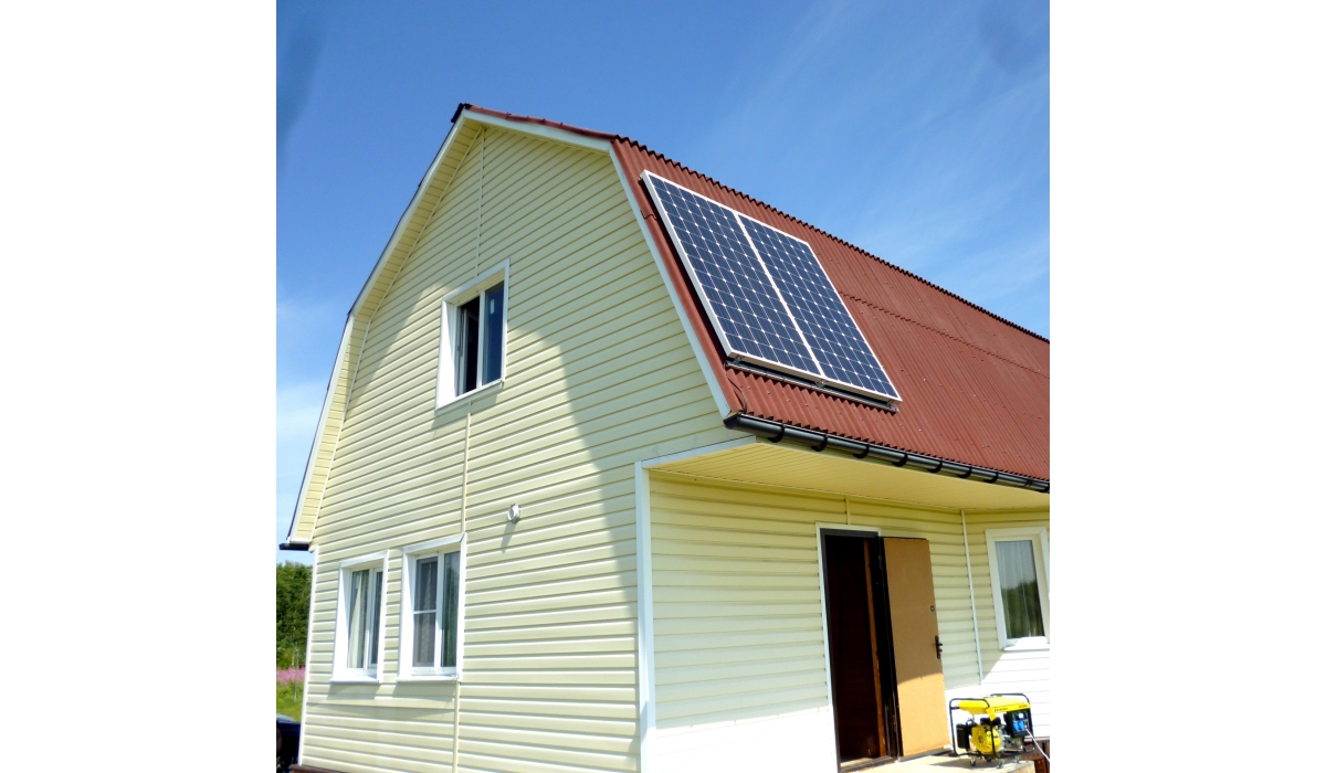 Автономная солнечная электростанция для дачи P=2,4кВт, Емкость 300Ач, Солнечная батарея 2*250Вт